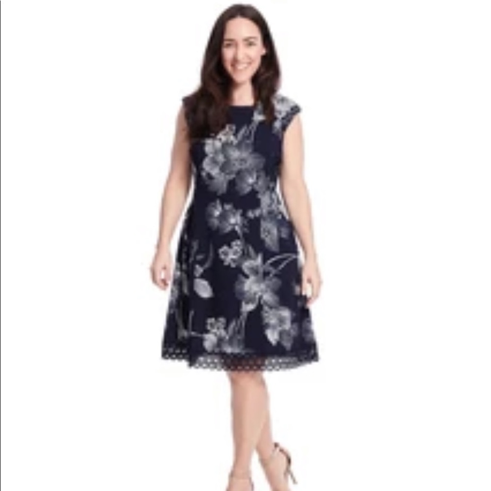 Blue floral dress